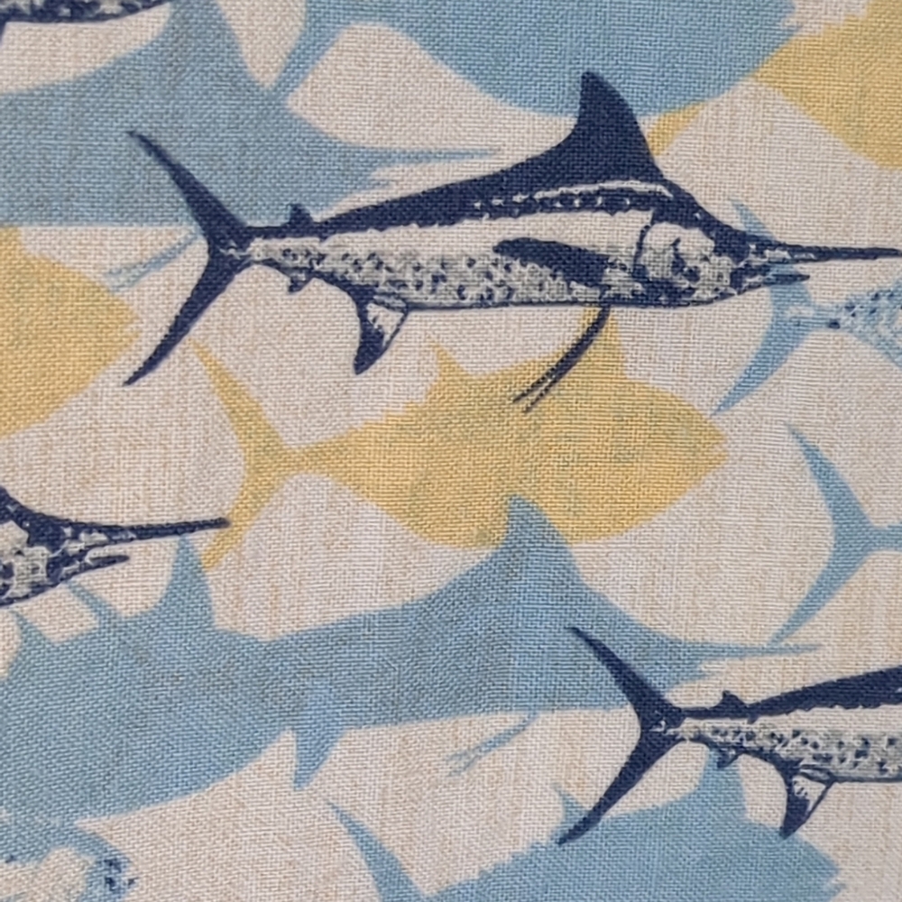 HAWAIIAN FISH Short Sleeve SHIRT SZ XL 100% Cotton Woolrich